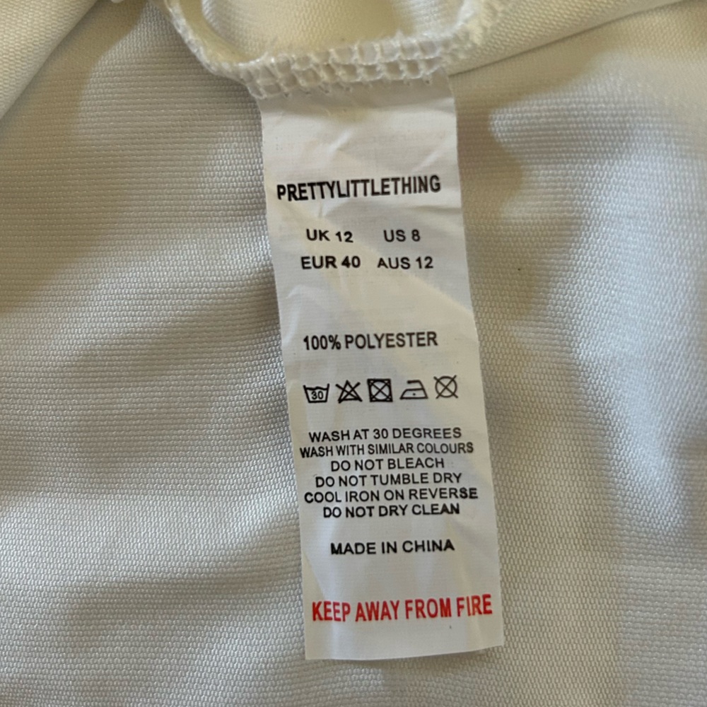 NWT Pretty Little Thing white cowl neck strappy midi dress - Picture 6 of 9